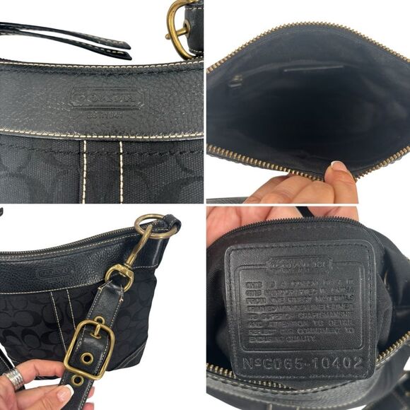 Coach Legacy Slim Duffle Vintage Y2K Signature Jacquard & Leather Crossbody Bag - Picture 4 of 7